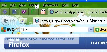 Mozilla Firefox 5 App Tabs feature Mozilla Firefox 5 App Tabs feature