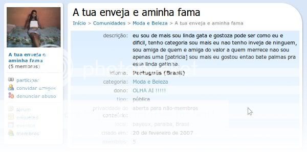 Enveja por todos os lados!