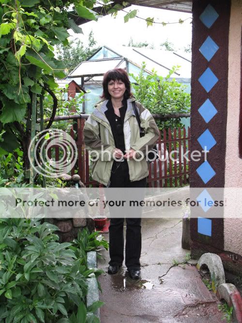 In her fathers garden. A lot of love went into cultivating this place.